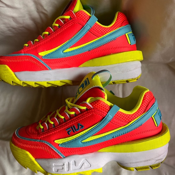 FILA Disruptor II Exp Mixed Media in Fiery Coral - Picture 3 of 9
